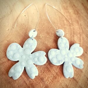 Pendientes de Arcilla Polimérica White