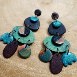 Pendientes de Arcilla Polimérica Megn sea