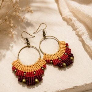 Pendientes de macramé Brisa Roja